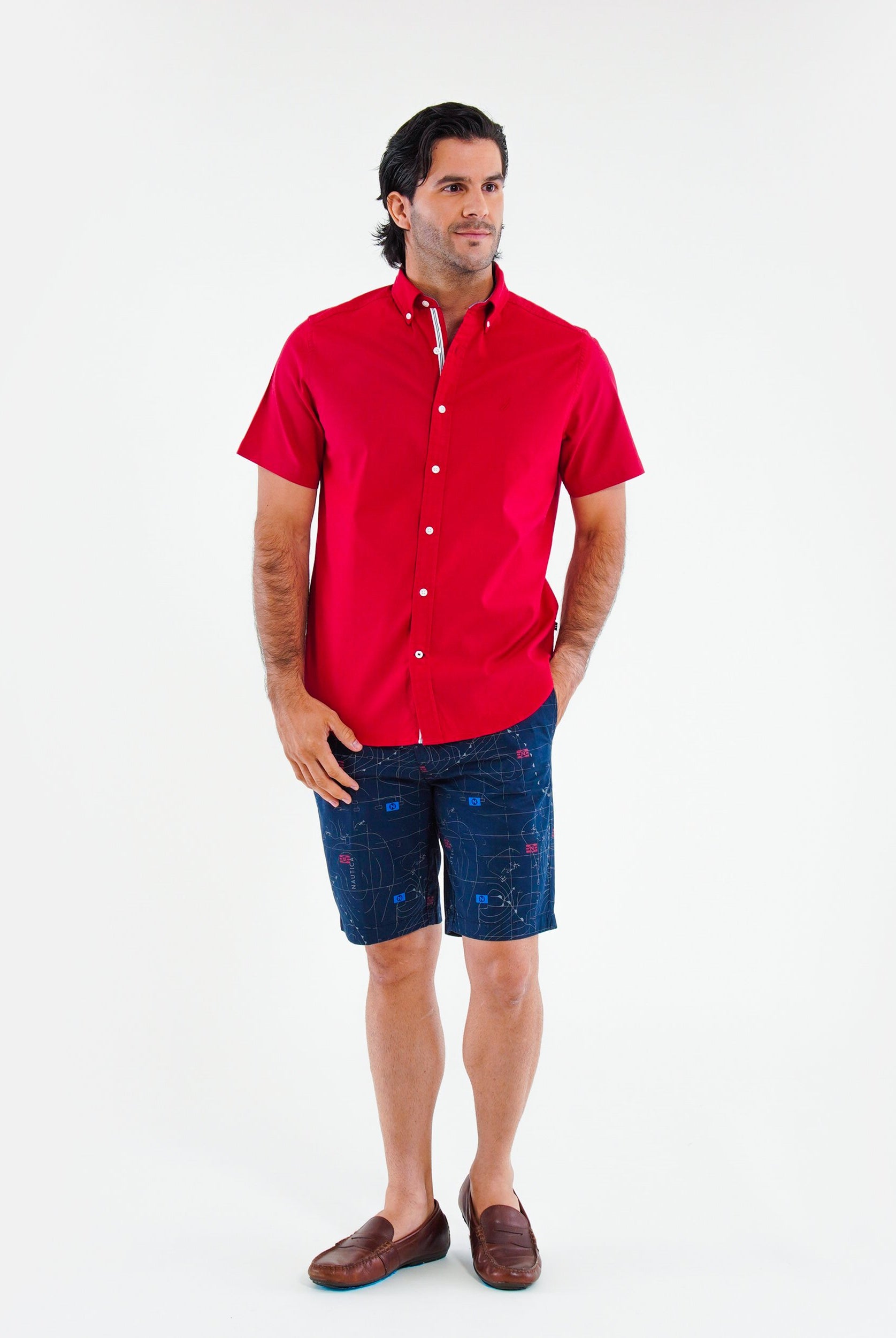 CAMISA MANGA CORTA DE HOMBRE 01100W6NRSML S / ROJO