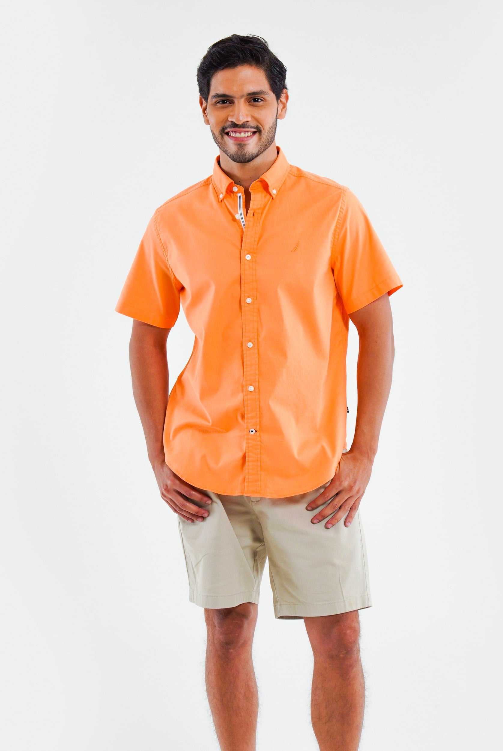 CAMISA MANGA CORTA DE HOMBRE 01100W8NCSML S / NARANJA