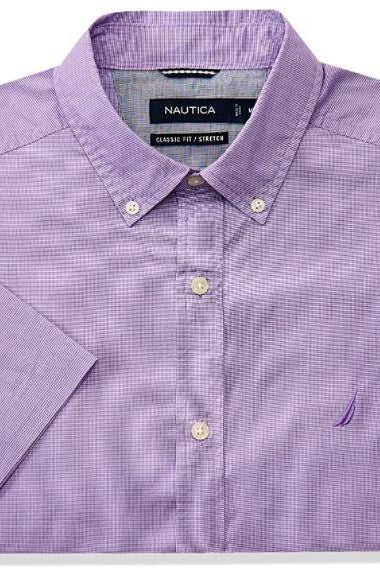 CAMISA MANGA CORTA DE HOMBRE W011425CVSML S / MORADO