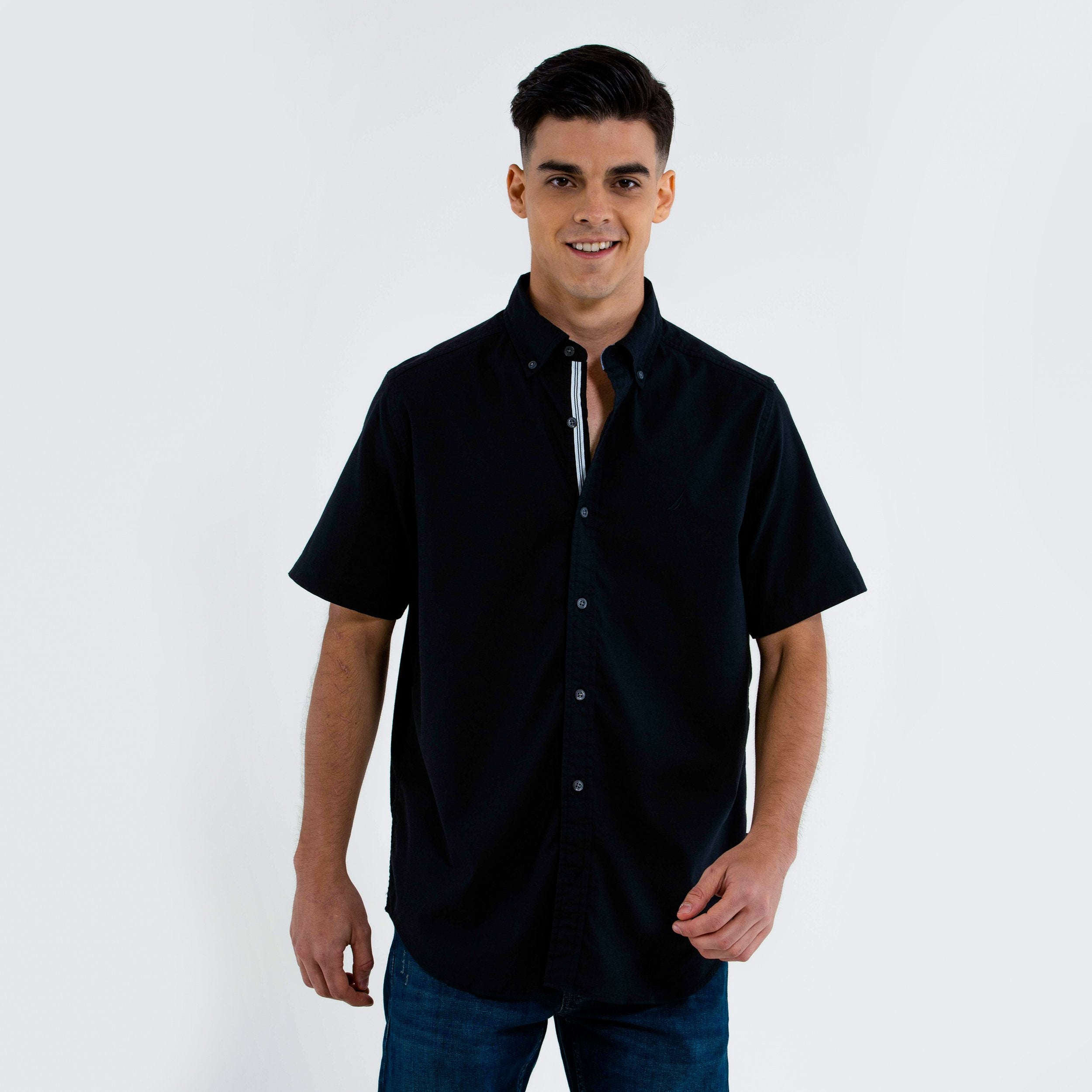 CAMISA MANGA CORTA DE HOMBRE 01100W0TBSML S / NEGRO