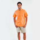 CAMISA MANGA CORTA DE HOMBRE 01100W8NCSML S / NARANJA