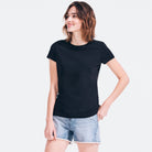 T-SHIRT DE DAMA 15V0170TBL L / NEGRO