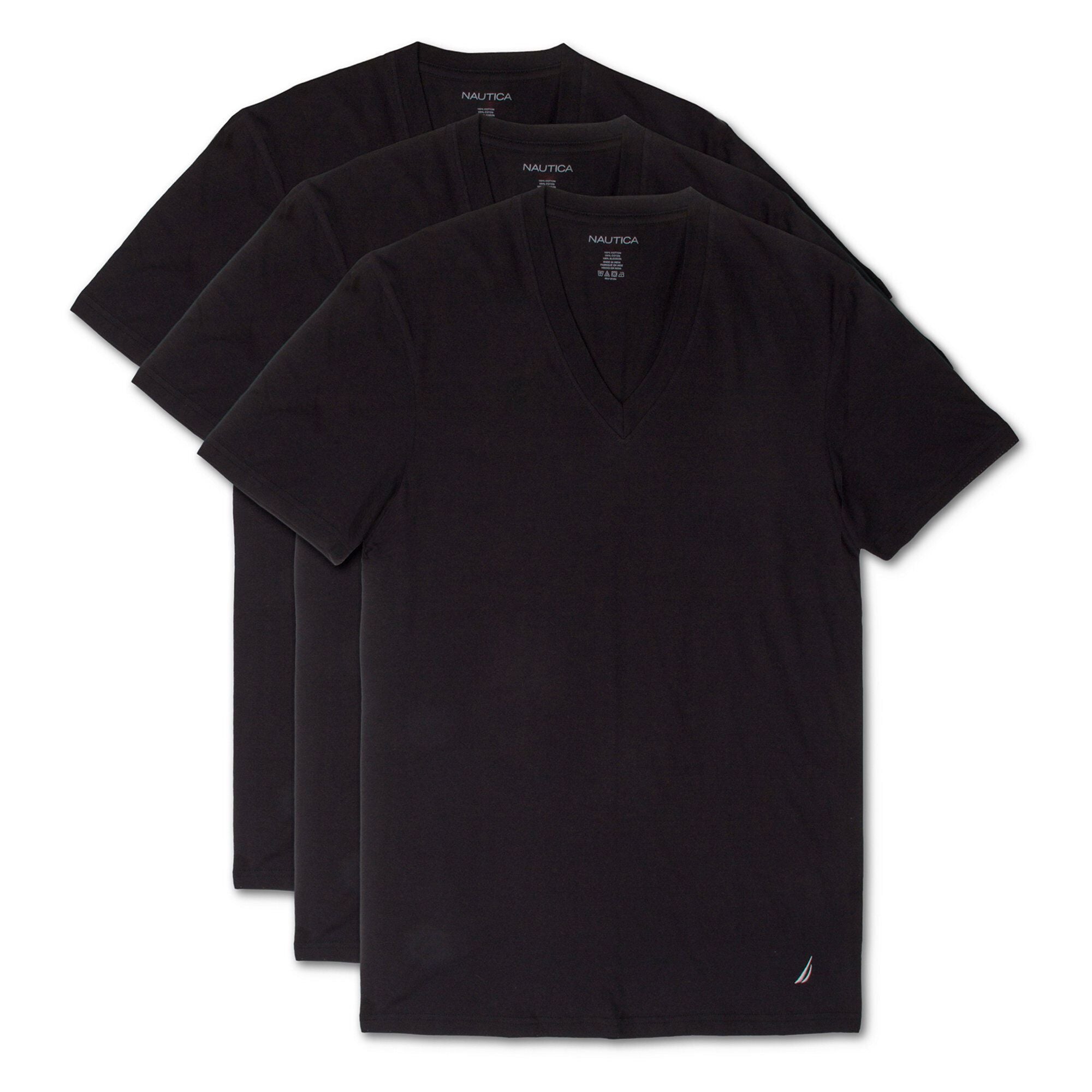 3PK CAMISETA INTERIOR CUELLO V 39I603100300101SML S / NEGRO