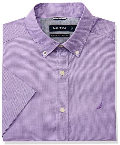 CAMISA MANGA CORTA DE HOMBRE W011425CVSML S / MORADO