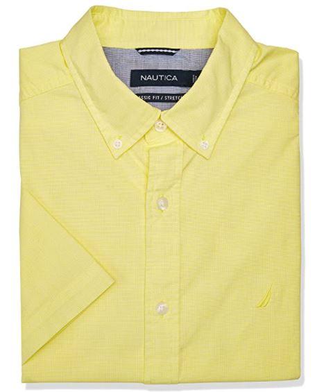 CAMISA MANGA CORTA DE HOMBRE W011427BZSML S / AMARILLO